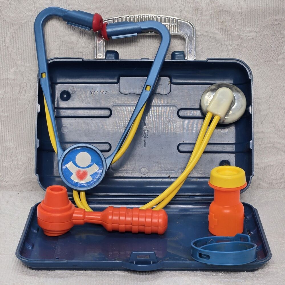 Fisher Price 5 Piece Vintage Doctor Play Set Plastic Toys Flashback Retro